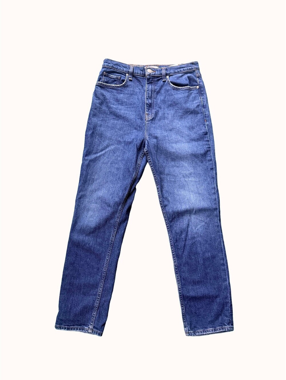 Hudson Harlow Ultra High Rise Cigarette Ankle Jean Slim Straight Size 30